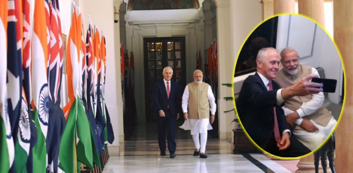 ऑस्ट्रेलियाई पीएम टर्नबुल और नरेंद्र मोदी ने साथ किया दिल्ली मेट्रो में सफर, सेल्फी की ट्विटर पर पोस्ट