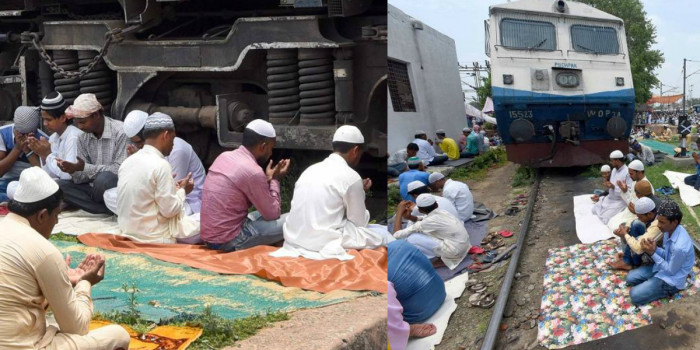 वायरल सच: रेलवे ट्रैक पर नमाज पढ़ने वाली तस्वीर है 100 प्रतिशत सही