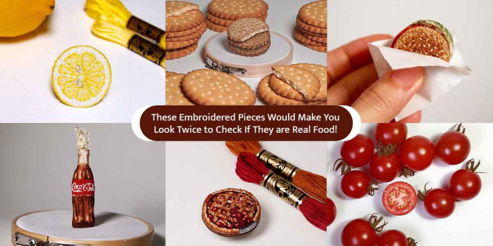 20 Yum-Looking Embroidered Pieces by a Japanese Artist That Look Like Real Food