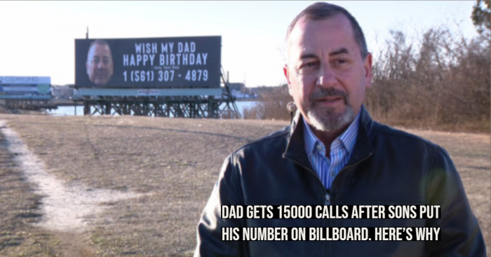 Dad Gets 15000 Calls After Sons Put his Number on Billboard. Here's Why