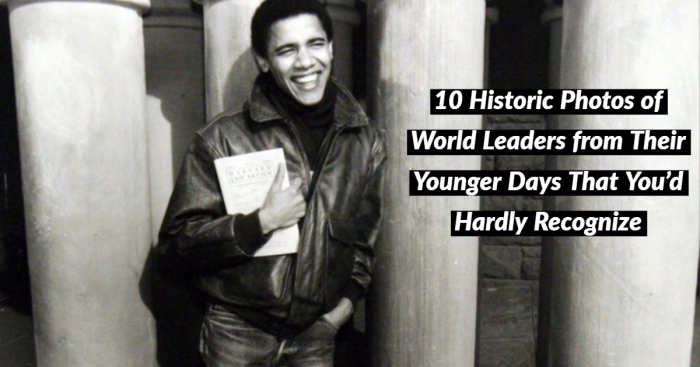 Guess these World Leaders from their Youth Pictures(6 is Unrecognizable)