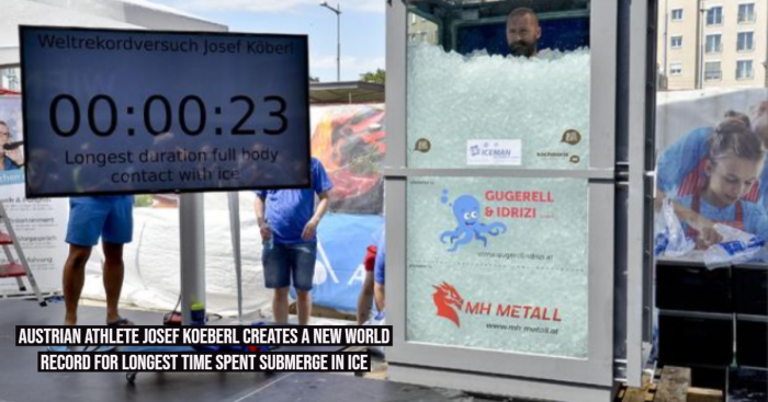 Josef Koeberl Spends 2 Hours Covered in Ice, Breaks the World Record