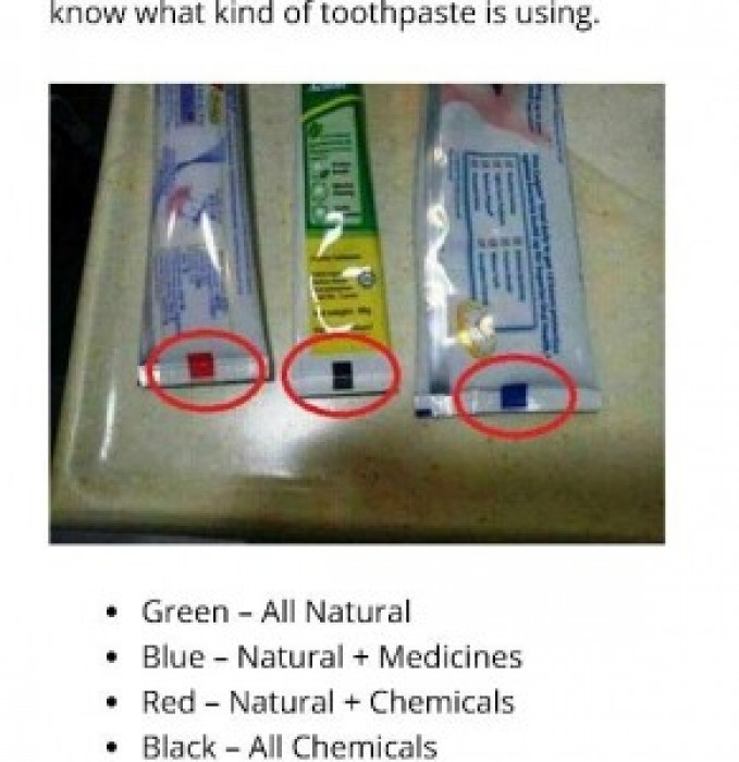 Pay Attention to The Color Bar Of Your Toothpaste