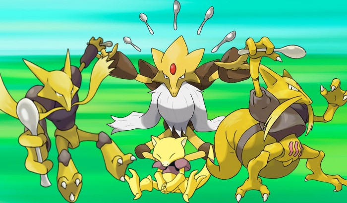 Psychic Type Pokemon Abra And Its Evolutions
