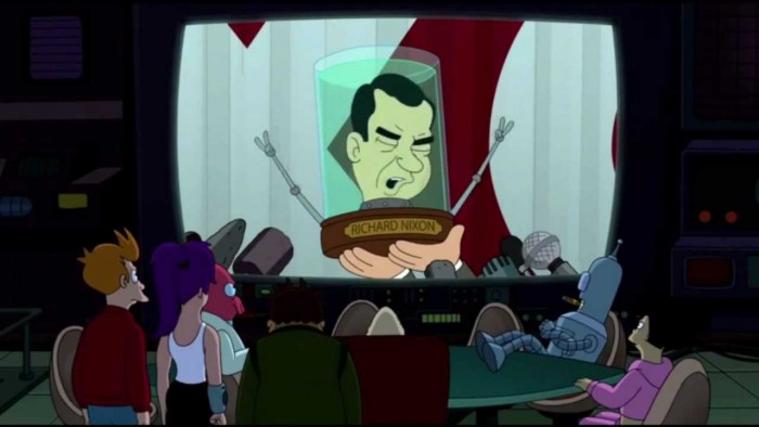 Richard M Nixon Was A Head In The Polls In Futurama