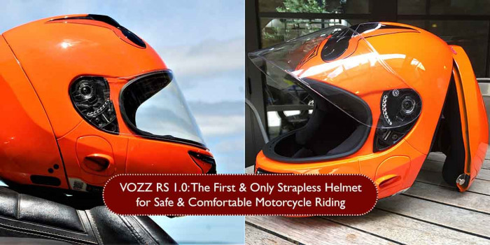 VOZZ RS 1.0 is the World’s 1st & Only Strapless Helmet That’s Safe & Comfortable