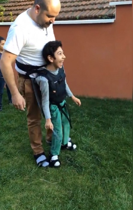 Watch the Reaction of the Paralyzed Kid Who Walks for the First Time
